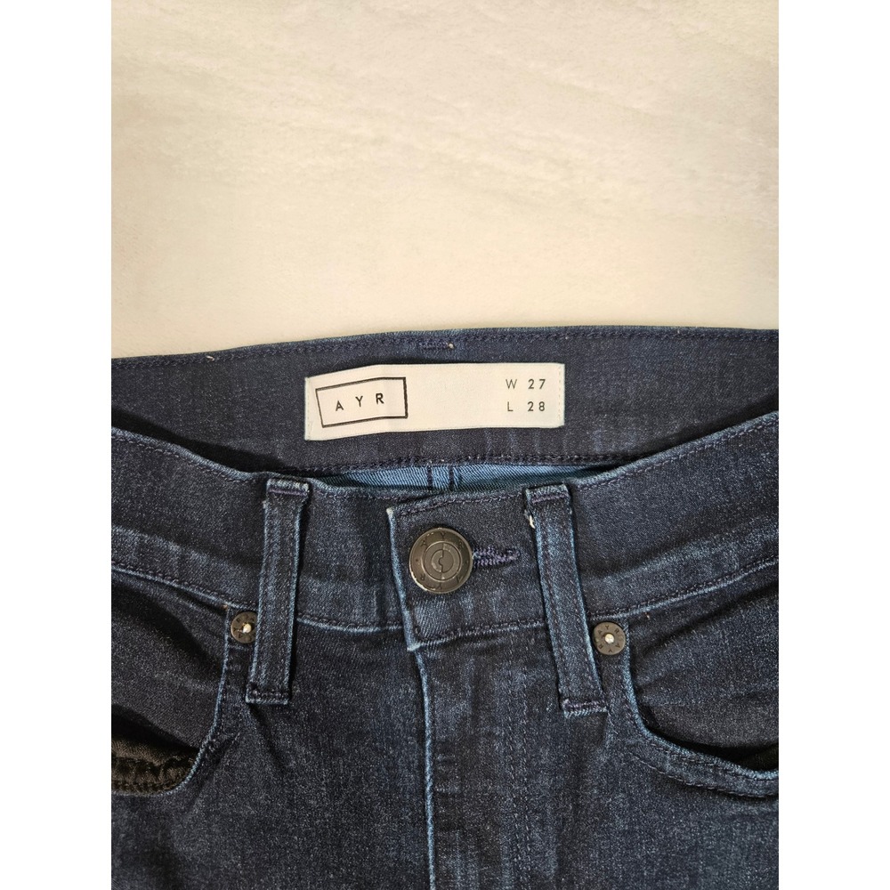 AYR Women Dark Blue High Rise Skinny Jeans Size W27 L28 Indigo Stretch Denim